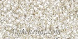Toho biseris TR-15-21 15/0 Silver-Lined Crystal 