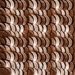 Langlois-Martin žvyneliai- Metalik tamsiai rudi, plokšti 5mm