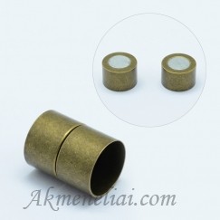 Užsegimas magnetinis žalvarinis 16x24mm, vidinis diametras- 15mm 