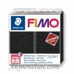 FIMO Leather effect/odos efektas Black 909