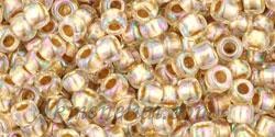 Toho biseris  8/0 TR-08-994 Gold-Lined Rainbow Crystal