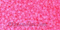 Toho biseris  11/0 TR-11-971 Inside-Color Matte Crystal/Neon Pink-Lined