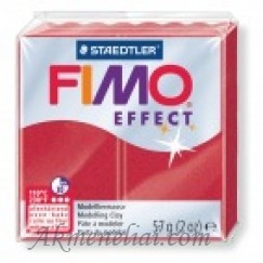 FIMO modelinas Metallic Ruby Red Effect 28, Metalizuotas rubino raudonas, 57g