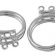 Žiedas sidabro spalvos su 9 kilputėm