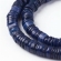 Kriauklių karoliukai, tamsiai mėlyna, dažyta, juosta~40cm, 4-6x2x6mm