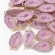 Agato drūzos imitacija, rožinis, su 2 kilpom, ~29x13x7mm