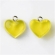 Širdelė geltona su kilpele, akrilo, 16x17mm, 1 vnt.