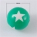 Karoliukas  akrilo su žvaigždėm, žalias, 19mm