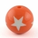 Karoliukas  akrilo su žvaigždėm, oranžinis, 19mm