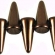 Spike karoliukas, 4x10mm, Dark Bronze 
