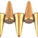 Spike karoliukas, 4/10mm, Matte metallic Aztec Gold