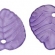 Lapelis akrilinis violetinis skaidrus 15x14,5mm