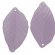 Lapelis akrilinis violetinis matinis 36x19mm