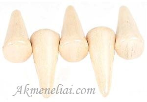 Spike karoliukas, 5x13mm, Luster Opaque Beige- Blizgus nepermatomas smėlio