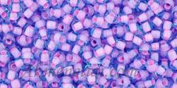 Toho biseris TR-11-937 11/0 Inside-Color Aqua/Bubble Gum Pink Lined