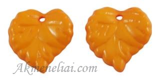 Lapelis akrilinis oranžinis 15x15mm 