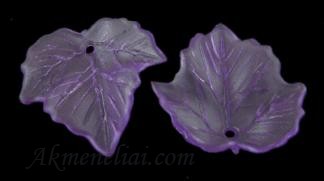 Lapelis akrilinis violetinis skaidrus 24x22,5mm