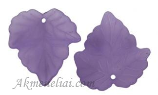Lapelis akrilinis violetinis matinis 24x22,5mm