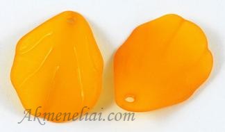 Lapelis akrilinis oranžinis matinis 26x19mm