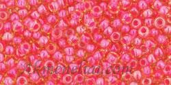 Toho biseris TR-11-979 11/0   Luminous Lt Topaz/Neon Pink Lined