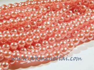 Preciosa stikliniai perliukai rožiniai 7mm