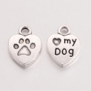 Pakabukas Love my dog sidabro spalvos 13x10mm