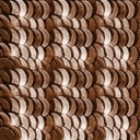 Langlois-Martin žvyneliai-  metalic tamsus rudas, dubenėliai 4mm