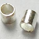 Spaustukai sidabro spalvos vamzdeliai 2.00x1.5mm 1g. pakuotė