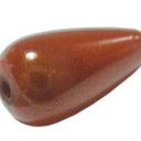 Akrilinis karoliukas, 15x8mm, oranžinis, žvilgantis